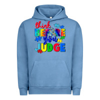 Pigment Pebble Blue think before you judge Urban Hoodie - CowGirlArtShop