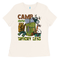 Bone camp more worry less Ladies Tee - texasbilliewilder