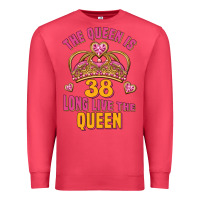 Cardinal the queen is 38 long live the queen Premium Sweatshirt - Jasminsmagicworld