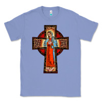 Colony Blue lady of guadalupe leopard cross Classic Tee - BarkalooDesign