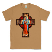 Toasted Coconut lady of guadalupe leopard cross Classic Tee - BarkalooDesign