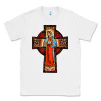White lady of guadalupe leopard cross Classic Tee - BarkalooDesign