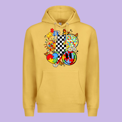 Retro Autism Awareness Premium Hoodie Designed By Jahusdesignshop