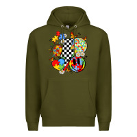 Army Green retro autism awareness Premium Hoodie - JahusDesignShop