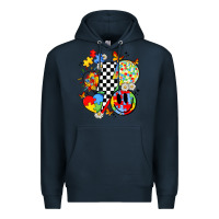 Navy retro autism awareness Premium Hoodie - JahusDesignShop