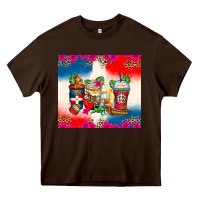 Chocolate Brown dominican republic coffee cups Heavy Core Tee - Zillion Design Studio