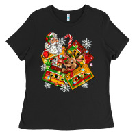 Black christmas cassette tapes Ladies Tee - Zillion Design Studio