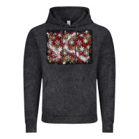 Vintage Black christmas snow crystals background Vintage Hoodie - BundleAndBundleShop