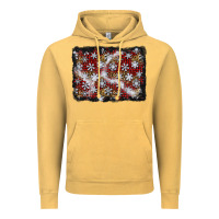 Vintage Mustard christmas snow crystals background Vintage Hoodie - BundleAndBundleShop