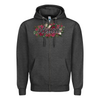 Charcoal Heather blessed Zipper Hoodie - NancyCooperArtShop