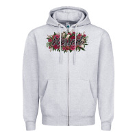 Heather Grey blessed Zipper Hoodie - NancyCooperArtShop