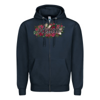 Navy blessed Zipper Hoodie - NancyCooperArtShop