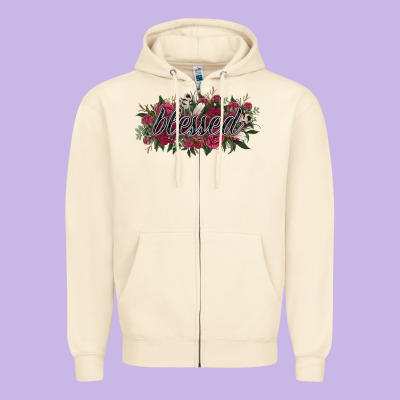 Blessed Zipper Hoodie Designed By Nancycooperartshop