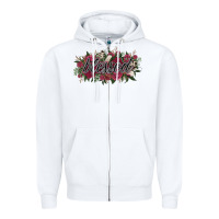 White blessed Zipper Hoodie - NancyCooperArtShop