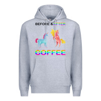 Heather Grey Before After Coffee Premium Hoodie - Bettercallsaul