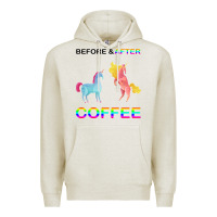 Oatmeal Heather Before After Coffee Premium Hoodie - Bettercallsaul