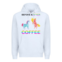White Before After Coffee Premium Hoodie - Bettercallsaul