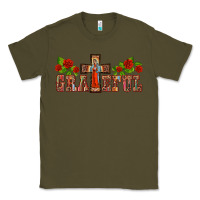 Army Green grateful guadalupe cross Classic Tee - BarkalooDesign
