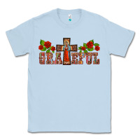 Dusty Blue grateful guadalupe cross Classic Tee - BarkalooDesign