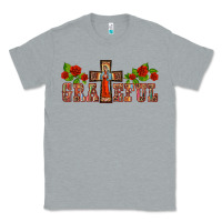 Heather Grey grateful guadalupe cross Classic Tee - BarkalooDesign