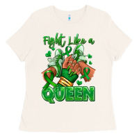Bone green ribbon liver cancer afro girl sneakers Ladies Tee - RanaPortraitStore