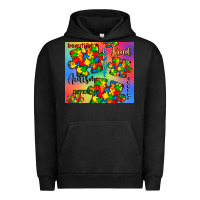 Pigment Black autism puzzle piece Urban Hoodie - CowGirlArtShop
