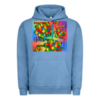 Pigment Pebble Blue autism puzzle piece Urban Hoodie - CowGirlArtShop