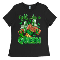 Black green ribbon liver cancer afro girl sneakers Ladies Tee - RanaPortraitStore