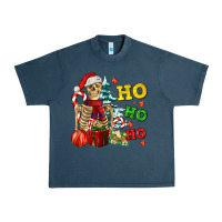 Midnight Navy Christmas ho ho ho skeleton Urban Heavy Tee - AdoDesignShop