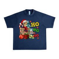 Navy Christmas ho ho ho skeleton Urban Heavy Tee - AdoDesignShop