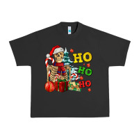 Pigment Black Christmas ho ho ho skeleton Urban Heavy Tee - AdoDesignShop