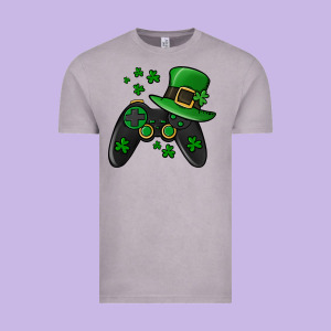 St Patricks Day Gamer Vintage Tee Designed By Jasminsmagicworld