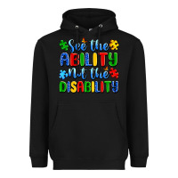 Black see the ability not the disability Heavyweight Hoodie - Artiststas