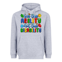 Heather Grey see the ability not the disability Heavyweight Hoodie - Artiststas