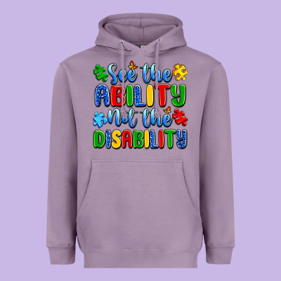 See The Ability Not The Disability Heavyweight Hoodie Designed By Artiststas