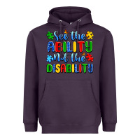 Plum see the ability not the disability Heavyweight Hoodie - Artiststas