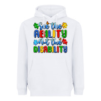 White see the ability not the disability Heavyweight Hoodie - Artiststas