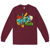 Burgundy pre k dude Long Sleeve Tee - Jasminsmagicworld