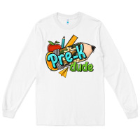 White pre k dude Long Sleeve Tee - Jasminsmagicworld