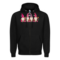 Black christmas gnomies Zipper Hoodie - MaliasSmallBusiness