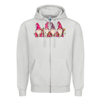 Dove Grey christmas gnomies Zipper Hoodie - MaliasSmallBusiness
