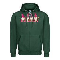 Sports Green christmas gnomies Zipper Hoodie - MaliasSmallBusiness