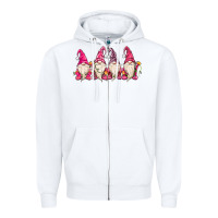 White christmas gnomies Zipper Hoodie - MaliasSmallBusiness