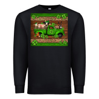 Black st Patricks farm animals truck Premium Sweatshirt - Jasminsmagicworld