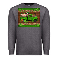 Charcoal Heather st Patricks farm animals truck Premium Sweatshirt - Jasminsmagicworld