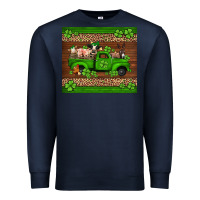 Navy st Patricks farm animals truck Premium Sweatshirt - Jasminsmagicworld