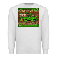 Oatmeal Heather st Patricks farm animals truck Premium Sweatshirt - Jasminsmagicworld