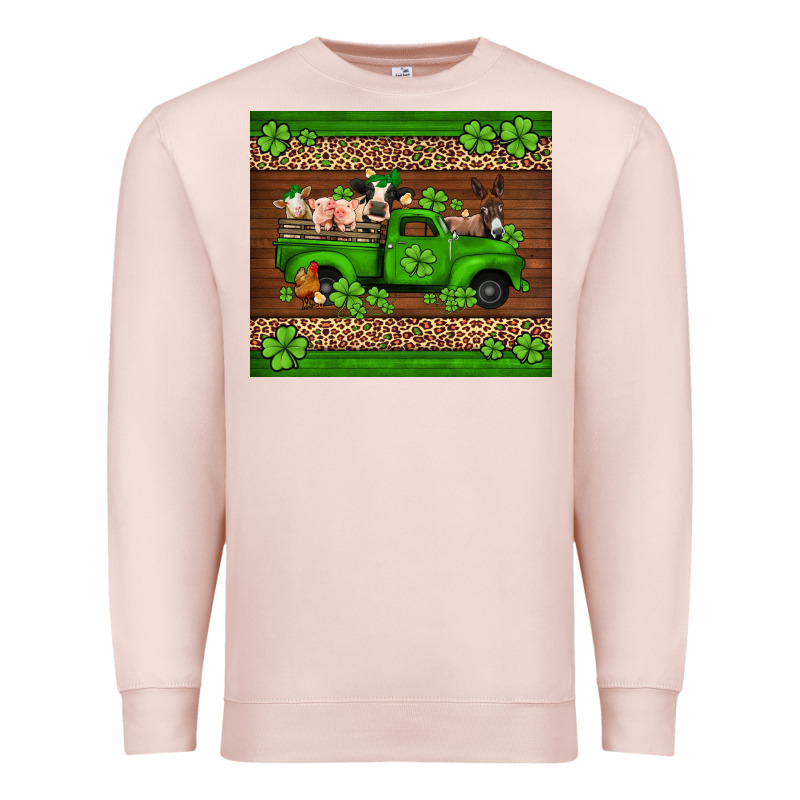 St Patricks Farm Animals Truck Premium Sweatshirt by Jasminsmagicworld | Teevron