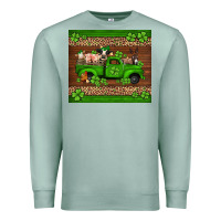 Seafoam st Patricks farm animals truck Premium Sweatshirt - Jasminsmagicworld