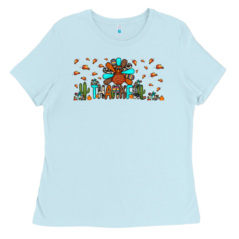Thankful Turkey Ladies Tee by JahusDesignShop | Teevron
